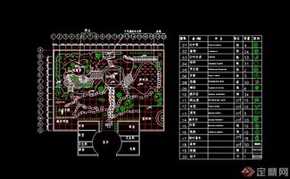某園林庭院花園設計cad圖紙參考