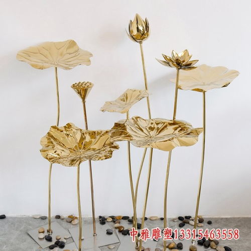 不銹鋼植物荷花雕塑 宜春白鋼雕塑荷花廠