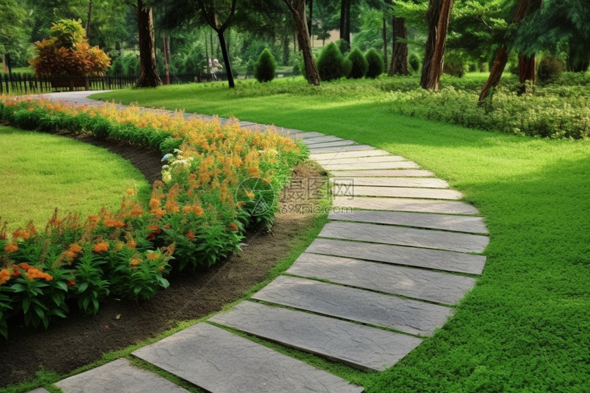 花園里的園林綠化 藝術與自然的完美融合