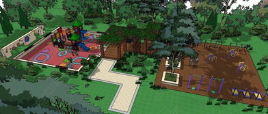 精品宅間兒童公園 小游園與兒童廣場的景觀設(shè)計(jì)模型
